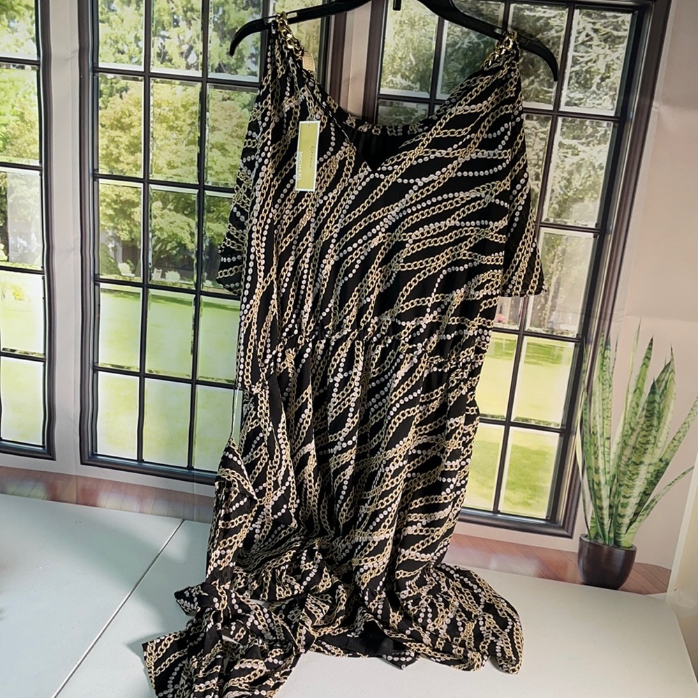 Michael Kors black/gold dress